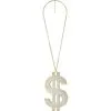 Glitter Super Dollar Sign Necklace -Party Themes Sales 890430