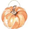 Watercolor Pumpkin Sign -Party Themes Sales 890549