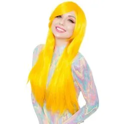 ROCKSTAR WIGS LLC Bright Yellow Wig