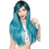 ROCKSTAR WIGS LLC Dark Roots Turquoise Wig