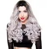 Lace Front Dark Roots Curly Silver Wig -Party Themes Sales 905157