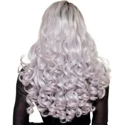 Lace Front Dark Roots Curly Silver Wig -Party Themes Sales 905157 01