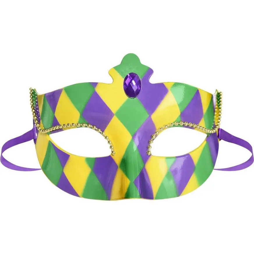 Mardi Gras Harlequin Masquerade Mask 3 Mardi Gras Harlequin Masquerade Mask