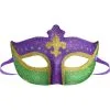 Glitter Mardi Gras Fleur-de-Lis Masquerade Mask -Party Themes Sales 905938