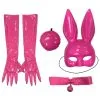 Adult Bright Pink Latex Bunny Costume Accessory Kit -Party Themes Sales 906297