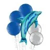 Blue Dolphin Deluxe Balloon Bouquet, 6pc 1 Blue Dolphin Deluxe Balloon Bouquet, 6pc -Party Themes Sales 909990