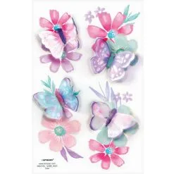 AMSCAN 3D Flutter Tattoos 1 Sheet