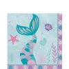 Shimmering Mermaids Paper Lunch Napkins, 6.5in, 16ct -Party Themes Sales 911963