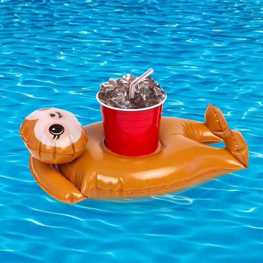 Inflatable Sloth Drink Float, 7.4in X 13in 4 Inflatable Sloth Drink Float, 7.4in X 13in - Image 2