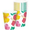 Summer Hibiscus Paper Cups, 9oz, 50ct -Party Themes Sales 912597