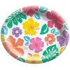 Summer Hibiscus Oval Paper Plates, 12in X 10in, 20ct