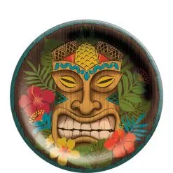 AMSCAN Vintage Tiki Paper Lunch Plates, 8.5in, 50ct