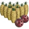 Pineapple Bowling Game Set, Includes 2 Balls & 10 Pins 1 Pineapple Bowling Game Set, Includes 2 Balls & 10 Pins -Party Themes Sales 912619