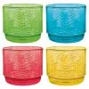 AMSCAN Multicolor Embossed Tiki Plastic Stacking Cups, 12oz, 4ct -Party Themes Sales 912633