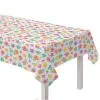 Summer Hibiscus Flannel-Backed Vinyl Table Cover, 52in X 90in -Party Themes Sales 912636