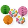 Summer Hibiscus Honeycomb Balls (12in) & Paper Lanterns (9.5in), 5ct -Party Themes Sales 912637