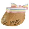 Multicolor Good Mood Tie-Back Straw Visor For Adults, One Size 1 Multicolor Good Mood Tie-Back Straw Visor For Adults, One Size -Party Themes Sales 912659