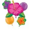 Summer Hibiscus Foil Balloon Bouquet, 5pc -Party Themes Sales 912726