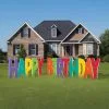Multicolor Happy Birthday Corrugated Plastic Yard Sign Phrase Set, 27in Letters, 7pc 1 Multicolor Happy Birthday Corrugated Plastic Yard Sign Phrase Set, 27in Letters, 7pc -Party Themes Sales 914883
