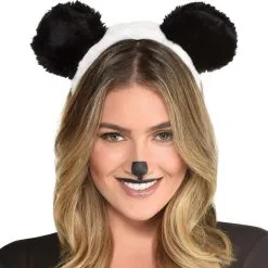 AMSCAN Furry Panda Ear Headband -Party Themes Sales 921456 01