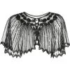 AMSCAN Black 20s Fancy Sheer Capelet -Party Themes Sales 921490