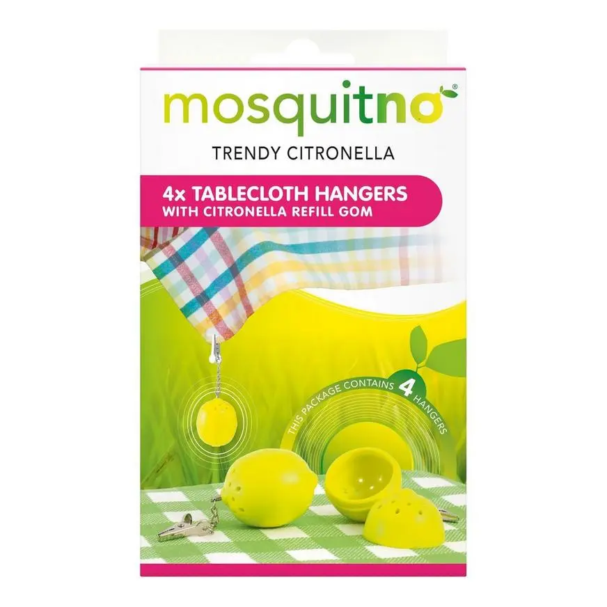 MosquitNo Lemon Citronella Tablecloth Hangers, 4ct 3 MosquitNo Lemon Citronella Tablecloth Hangers, 4ct