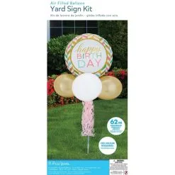 Air-Filled Pastel Birthday Celebration Foil & Latex Balloon Yard Sign, 62in 9 Air-Filled Pastel Birthday Celebration Foil & Latex Balloon Yard Sign, 62in -Party Themes Sales 923576 03