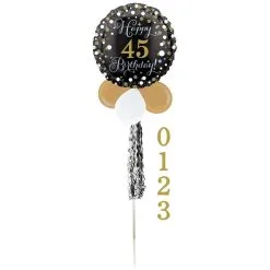 Air-Filled Sparkling Birthday Customizable Foil & Latex Balloon Yard Sign, 62in -Party Themes Sales 923578 01