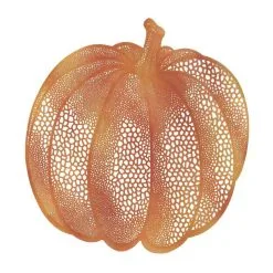 Metallic Orange Pumpkin Spice Vinyl Placemat, 15.25in X 14.75in