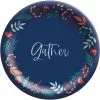 Navy Blue Gather For Fall Paper Dinner Plates, 10in, 20ct -Party Themes Sales 923645
