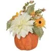 Floral Pumpkin Fall Natural & Synthetic Centerpiece, 8.25in X 11.3in -Party Themes Sales 923649