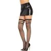 Black Fishnet Stockings With Strappy Vinyl Garters For Adults 1 Black Fishnet Stockings With Strappy Vinyl Garters For Adults -Party Themes Sales 923929