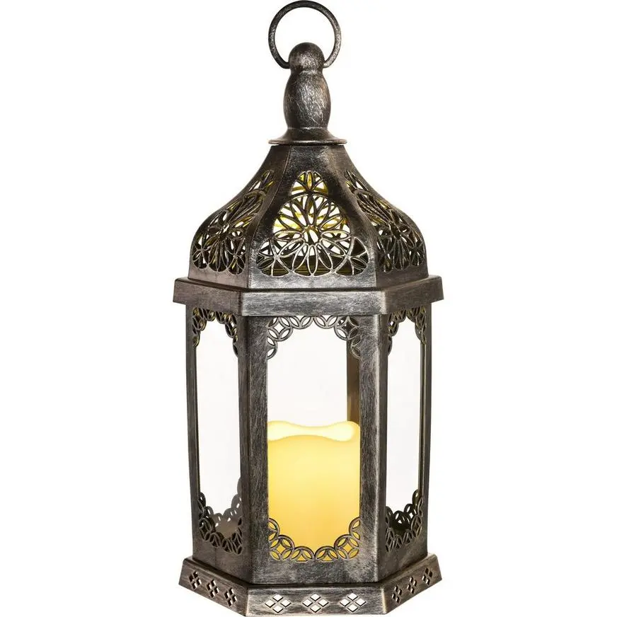 Latika LED Candle Lantern, 7.4in X 15.1in 3 Latika LED Candle Lantern, 7.4in X 15.1in