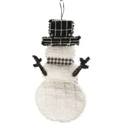 Christmas Snowman 3D Tinsel Hanging Decoration, 12in X 22.25in -Party Themes Sales 928954 01