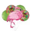 Tiki Flamingo Foil Balloon Bouquet, 5pc -Party Themes Sales 930365