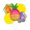 Pineapple Hibiscus Foil Balloon Bouquet, 5pc -Party Themes Sales 930366