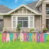 Pink, Blue, & Purple Happy Birthday Corrugated Plastic Yard Sign Phrase Set, 27in Letters, 7pc 1 Pink, Blue, & Purple Happy Birthday Corrugated Plastic Yard Sign Phrase Set, 27in Letters, 7pc -Party Themes Sales 931453