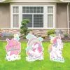 Enchanted Unicorn Birthday Corrugated Plastic Yard Sign Set, 15.5in X 23.8in, 3pc