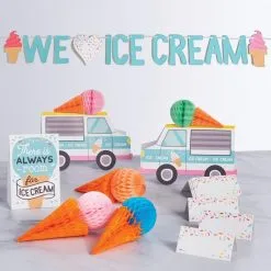 Ice Cream & Sprinkles Table Decorating Kit, 17pc - Summer Sweets