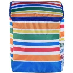 Rainbow Stripe Insulated Backpack Cooler, 9.5in X 14in