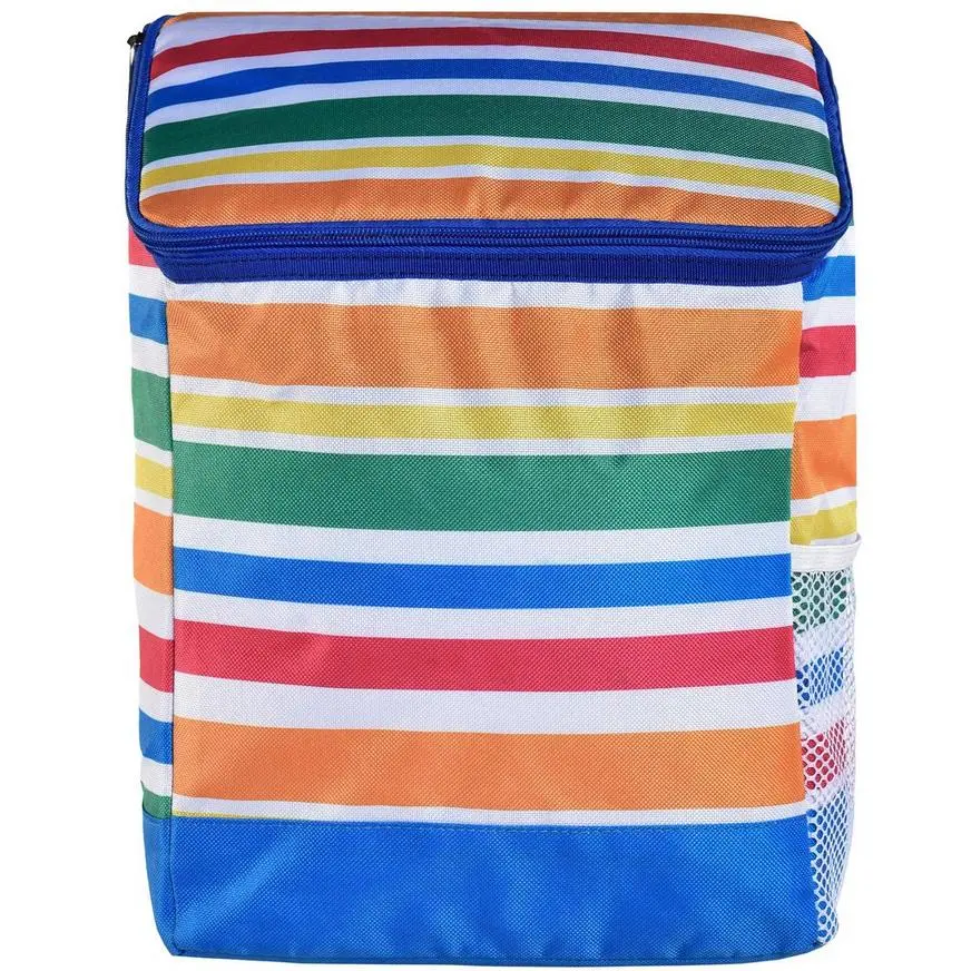 Rainbow Stripe Insulated Backpack Cooler, 9.5in X 14in 3 Rainbow Stripe Insulated Backpack Cooler, 9.5in X 14in