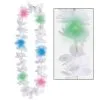 Light-Up White Fabric Flower Lei With Multicolor LEDs, 40in -Party Themes Sales 937618