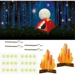Camping Plastic & Cardstock Scene Setter Kit -Party Themes Sales 937645 01