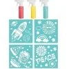 Spray Chalk & Stencil Set, 7pc -Party Themes Sales 937646