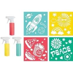 Spray Chalk & Stencil Set, 7pc -Party Themes Sales 937646 01