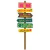 Summer Luau MDF & Metal Directional Yard Sign, 15in X 48in -Party Themes Sales 937653