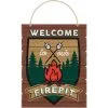 Welcome To Our Firepit MDF Easel Sign, 13.75in X 17.6in -Party Themes Sales 937658
