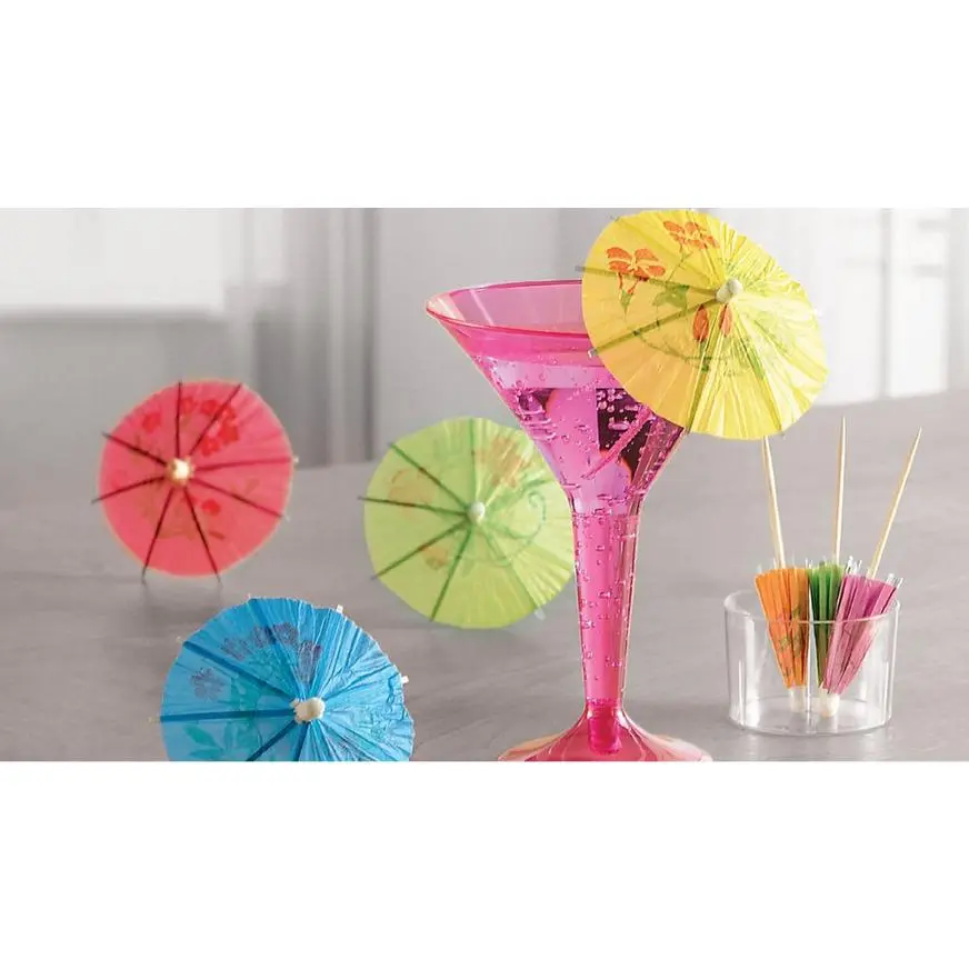 Multicolor Parasol Party Picks, 100ct 3 Multicolor Parasol Party Picks, 100ct