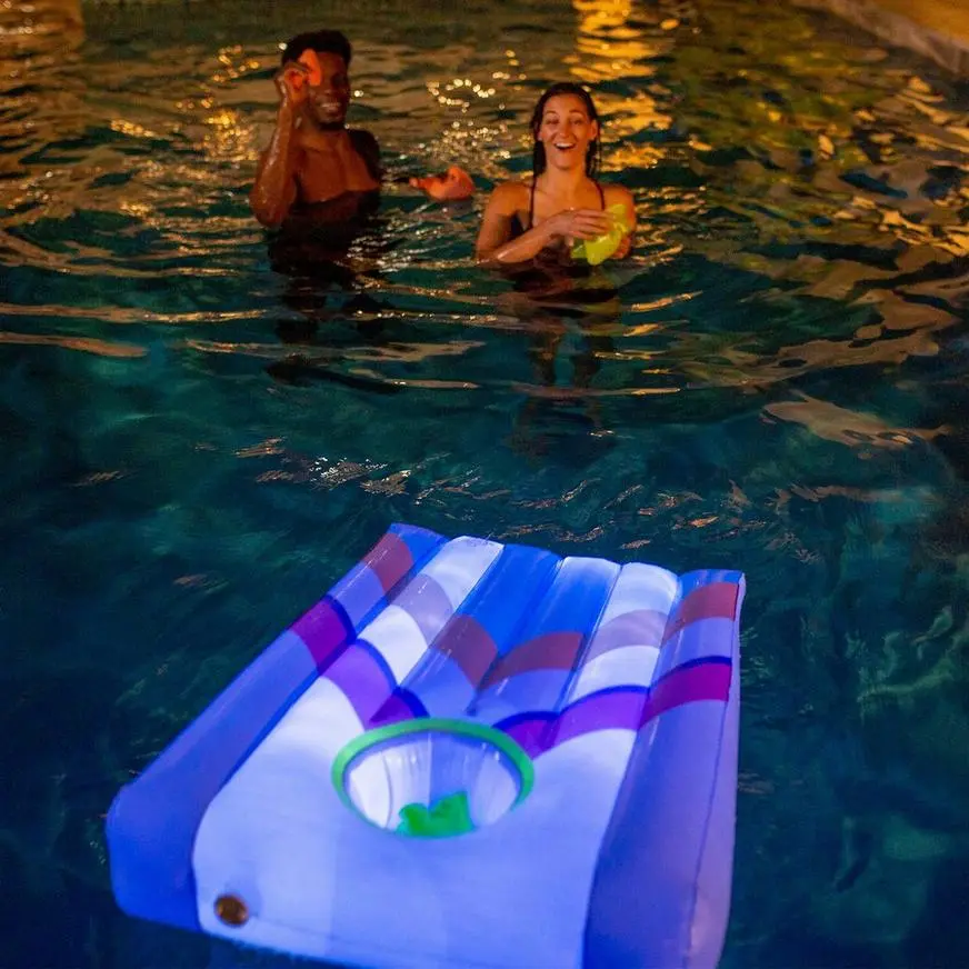 PoolCandy Light-Up Inflatable Cornhole Pool Game 5 PoolCandy Light-Up Inflatable Cornhole Pool Game - Image 3