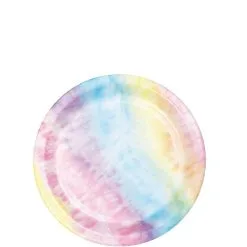 Tie-Dye Party Paper Dessert Plates, 7in 8ct